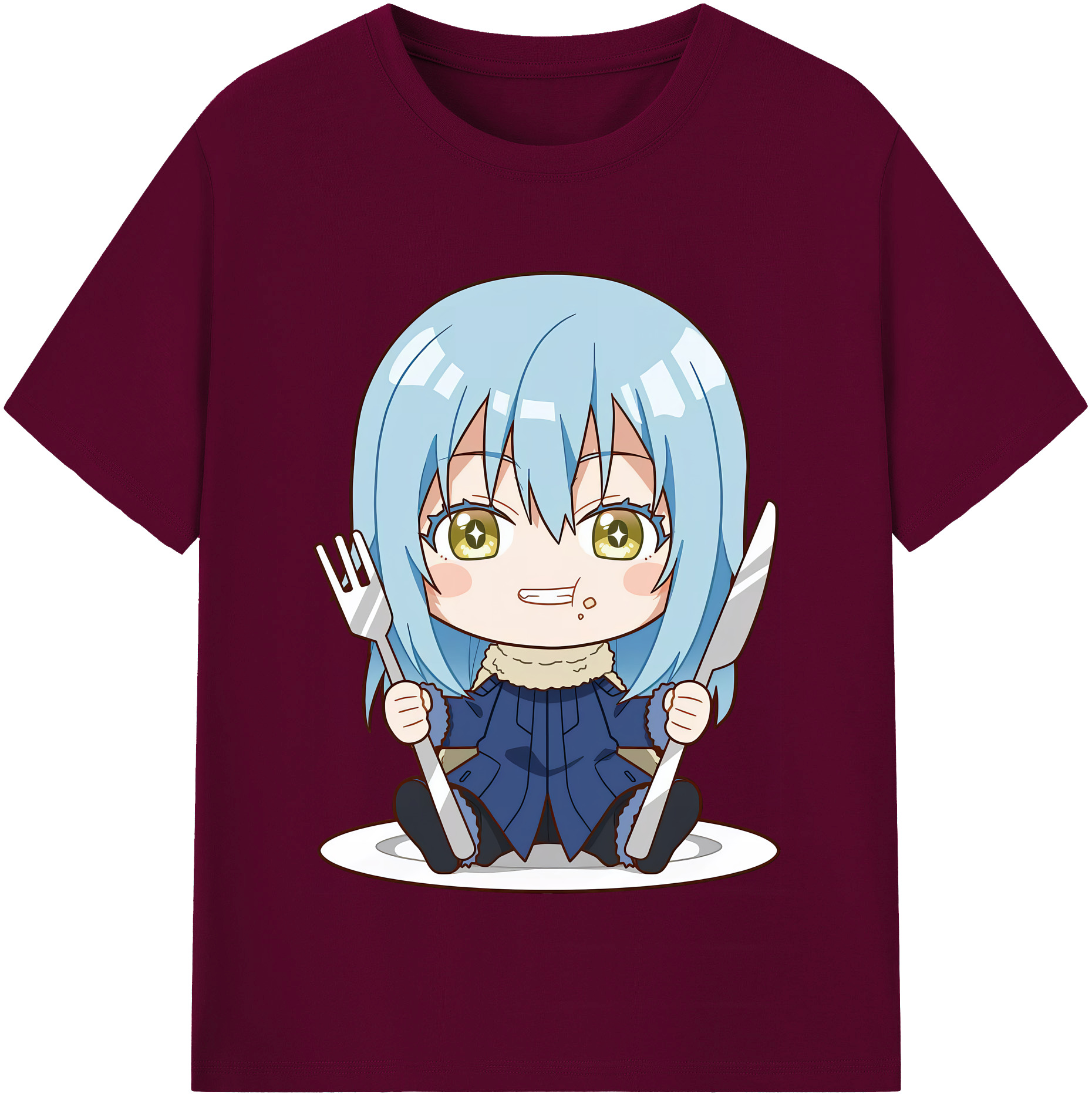 （画像用） 転スラ Regarding Reincarnated to Slime レディースカジュアルプリントTシャツ（綿100％）
